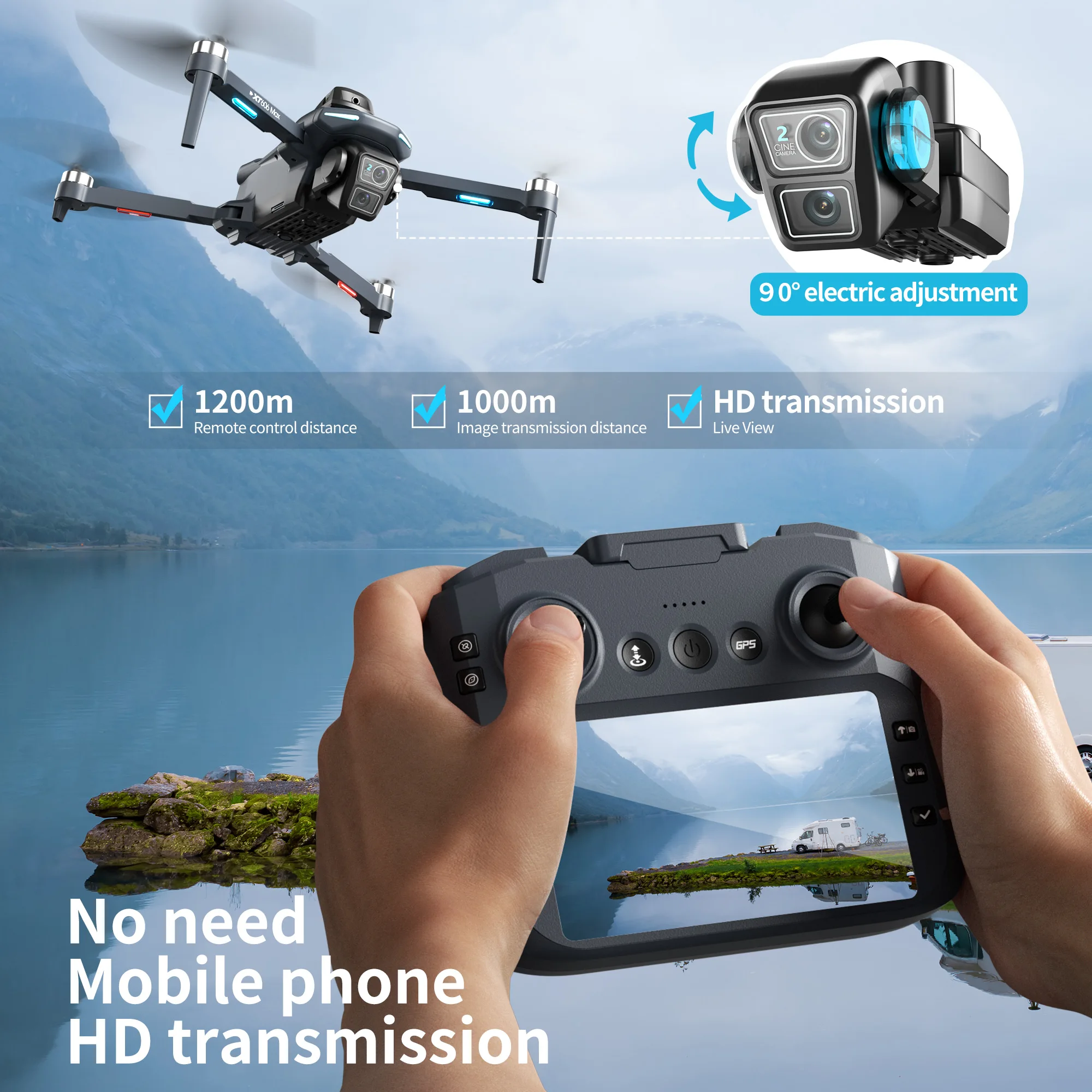 Original XT606 Drone Professio - Drone Multispectral ulasan dan harga