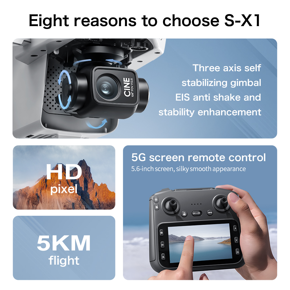 Original S-X1 Drone 8K HD Prof - Drone Multispectral ulasan dan harga